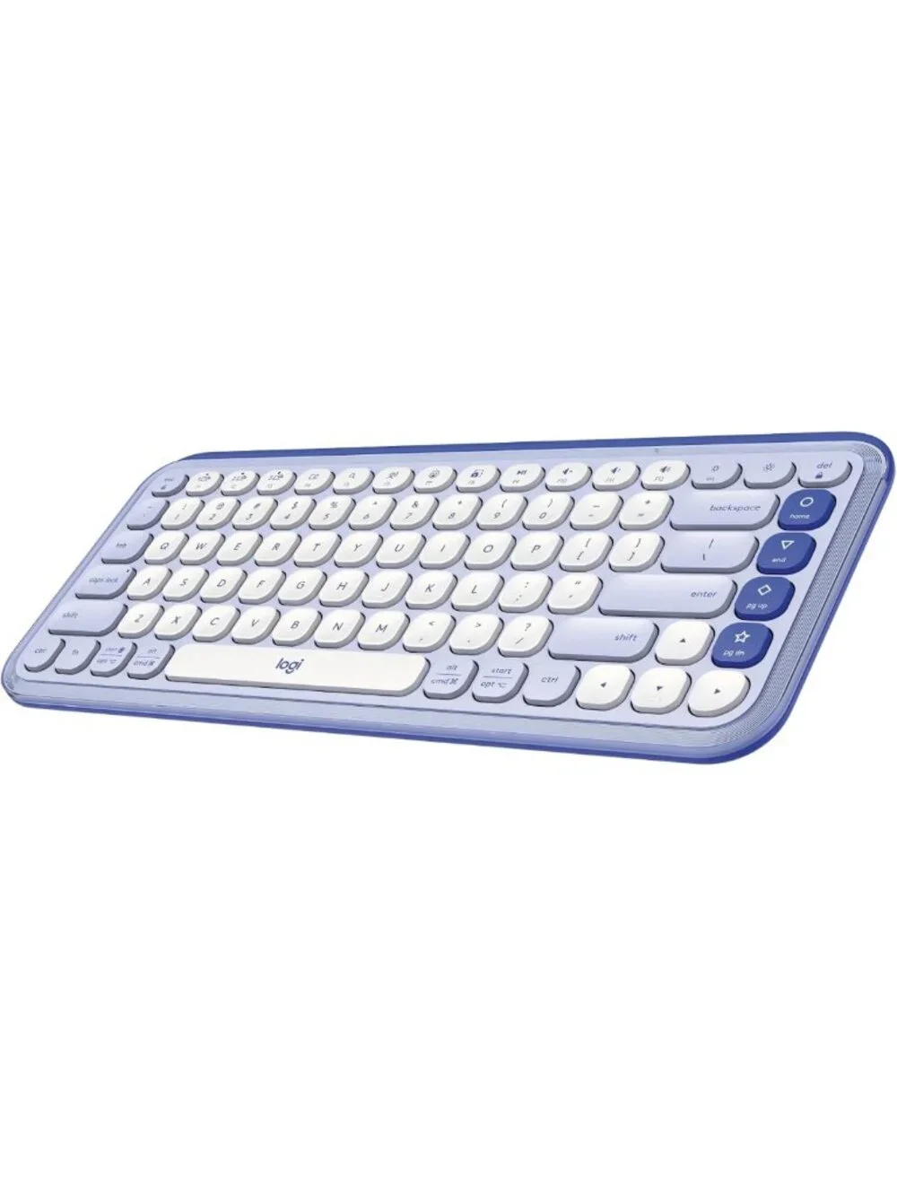 Wireless Bluetooth Keyboard - Lilac & Off-White, Stylish Design, Compact